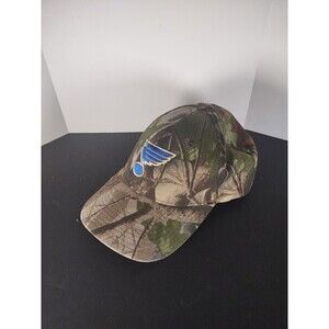 St. Louis Blues NHL Bass Pro Real Tree Camo Strapback Hat Cap